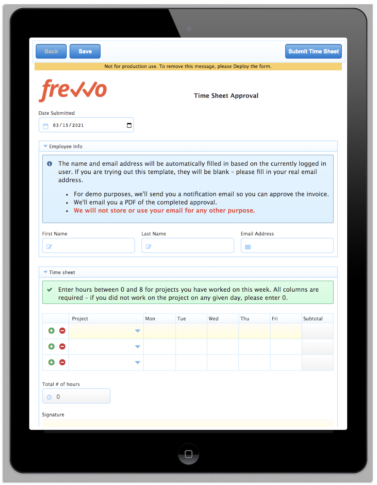 Mobile previews in frevvo's workflow automation software