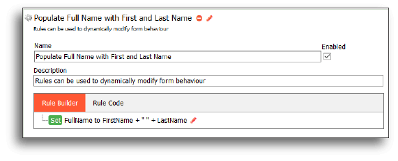 Populating a form with first and last name