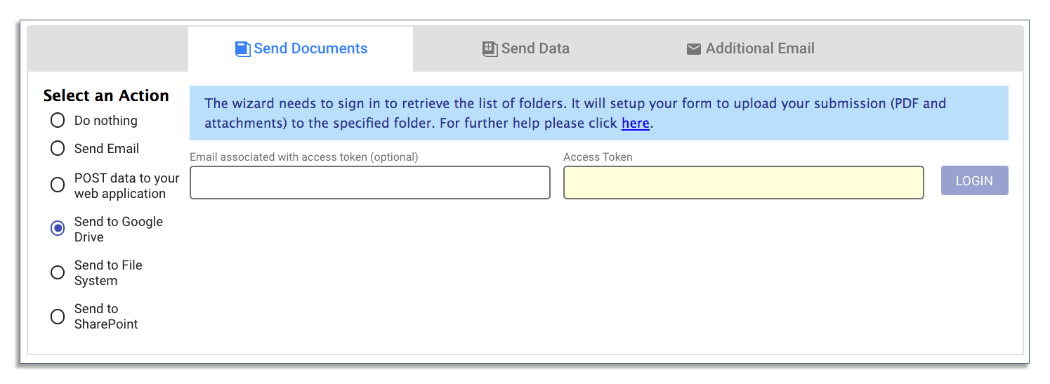 Send leave request forms to the cloud