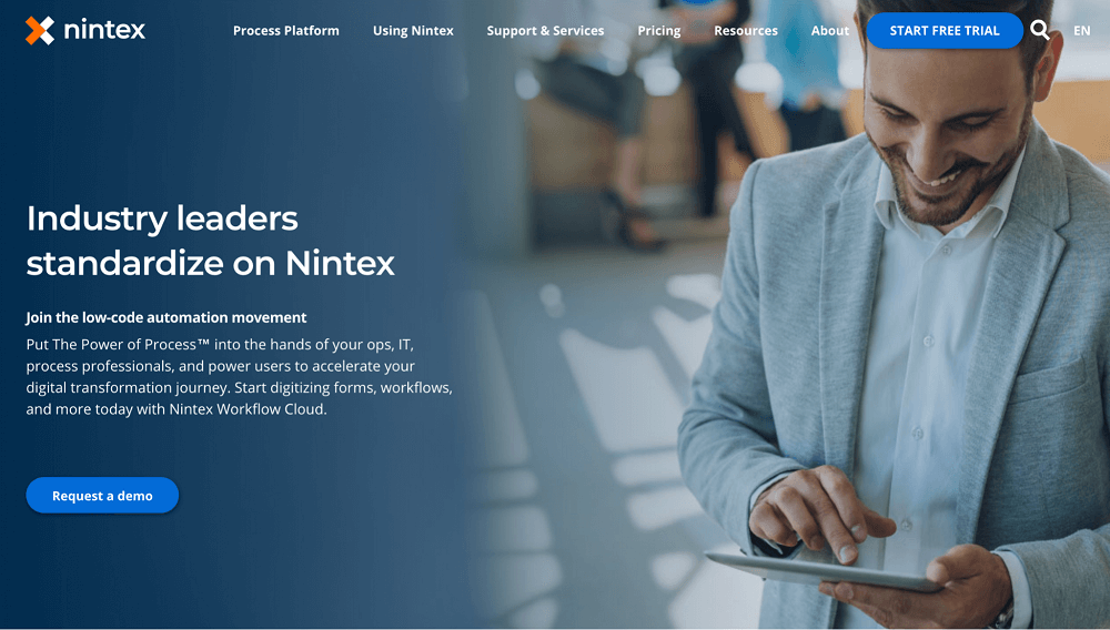 Nintex homepage