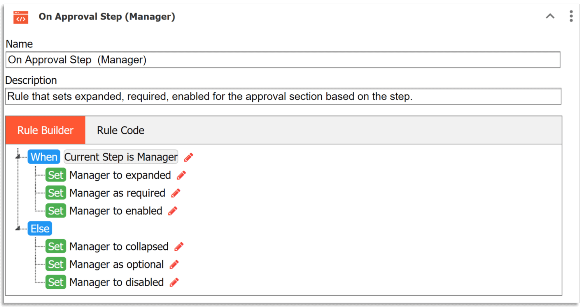 Using frevvo's Visual Rule Builder to add a business rule