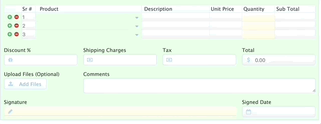 Integrating a purchase order with a database