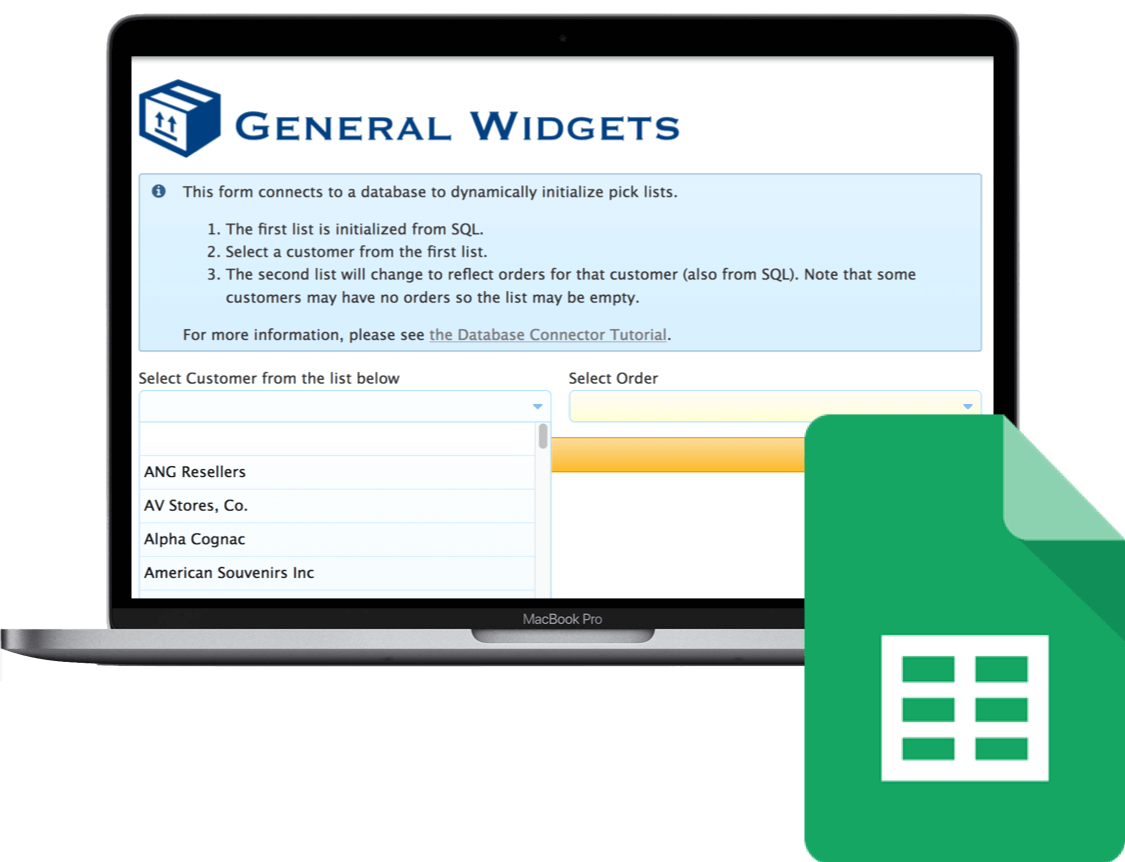 Dynamic picklists from Google Sheets