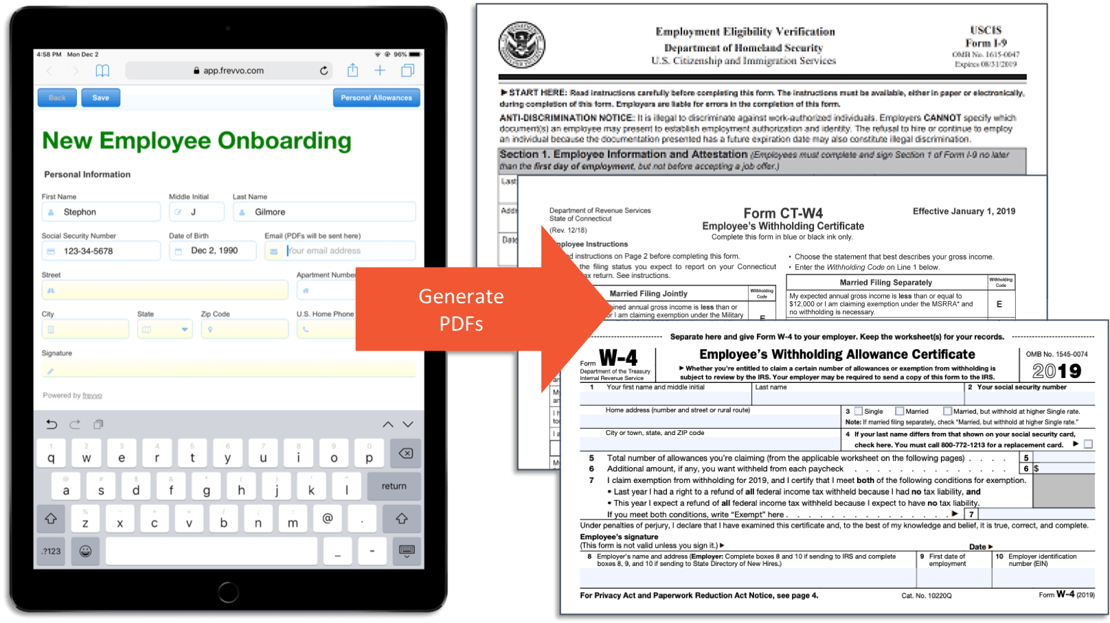 Drag-and-drop PDF generation