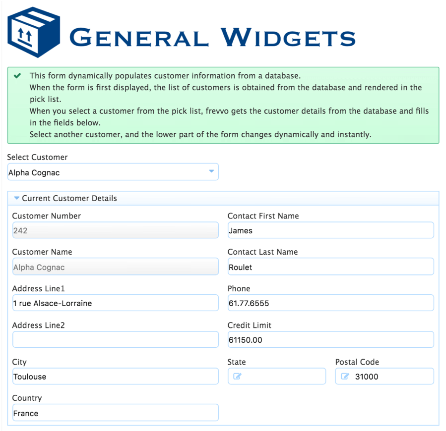 Master-detail views from a SQL database