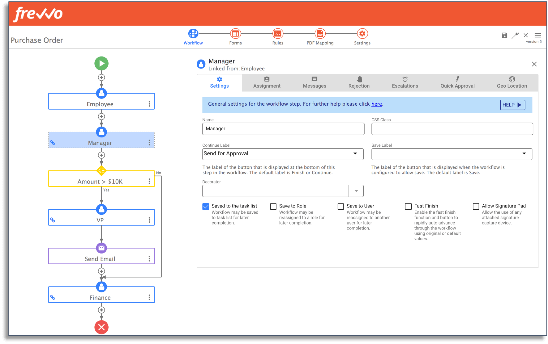 Zero code workflow designer